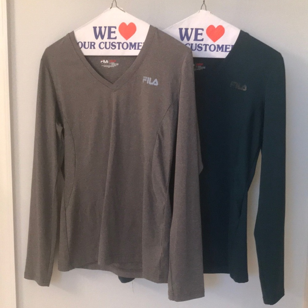 Bundle of Fila, long sleeved workout shirts